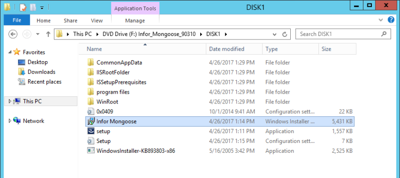 Mongose install files